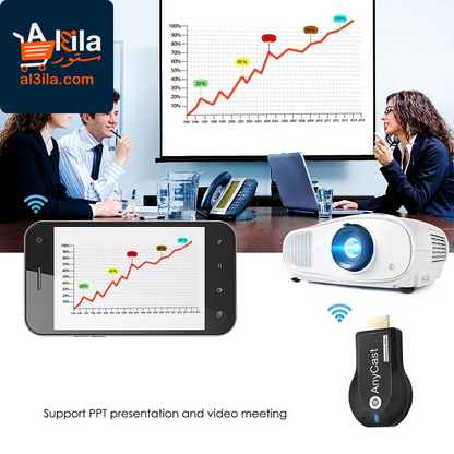 1080P Wireless Wi-Fi HD Display Receiver Dongle - HDMI-Compatible TV Stick M2 Plus with DLNA, Miracast, Anycast, and AirPlay Support