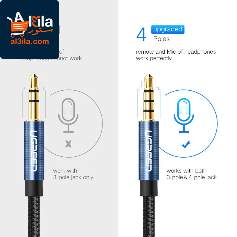 3.5mm Male to Female Audio Extension Cable with Microphone for Smartphones and Tablets