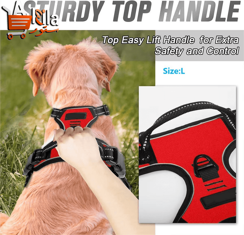 Innovative No Pull Dog Harness with Front Clip - Heavy Duty, Reflective Design for Enhanced Control During Walks with Large Dogs